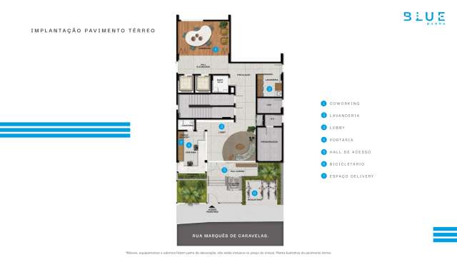 Blue Barra - Apartamento na Barra quarto/sala, 27 m² à venda por R$ 430.000,00