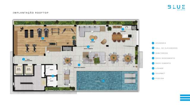 Blue Barra - Apartamento na Barra quarto/sala, 27 m² à venda por R$ 430.000,00