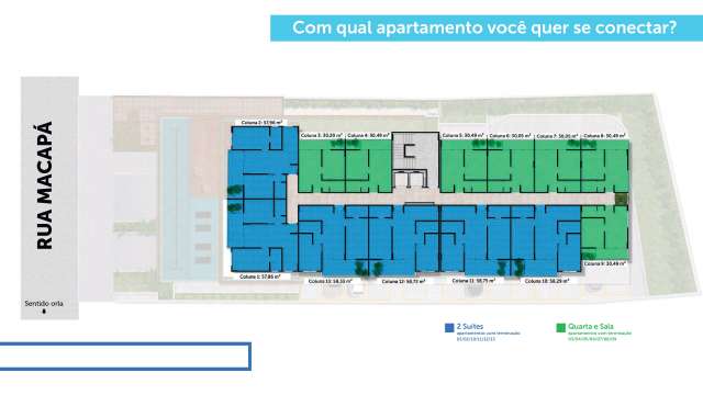 CONNECT ONDINA - QUARTO/SALA E 2 SUÍTES  À VENDA A PARTIR DE R$ 363.800,00 EM ONDINA