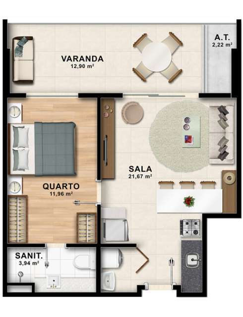 PREMIUM STELLA MARIS - STUDIOS À VENDA A PARTIR DE R$ 316.925,00 EM STELLA MARIS