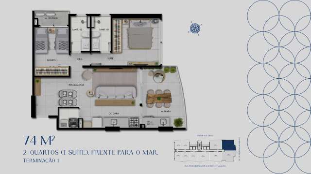 BEACH CLASS JAGUARIBE - Apartamentos de 1 e 2 suítes à venda a partir de R$ 339.000,00 em Jaguaribe