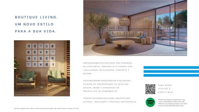 BLUE BARRA - APARTAMENTO COM 1 QUARTO E 1 SUÍTE,  À VENDA A PARTIR DE  R$ 298.000,00