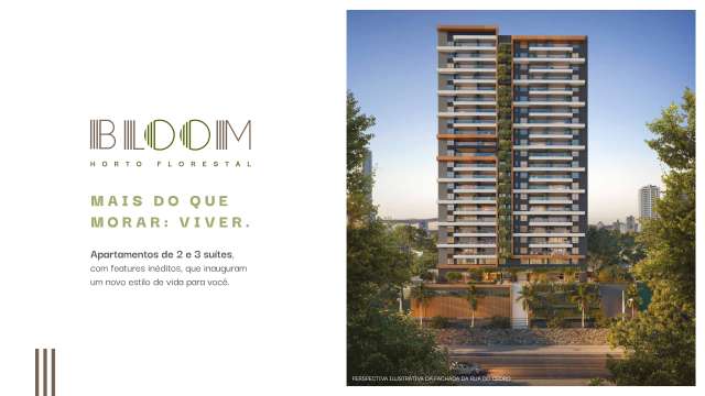 BLOOM HORTO FLORESTAL - APARTAMENTOS 2 E 3 SUÍTES À VENDA A PARTIR DE R$ 951.700,00