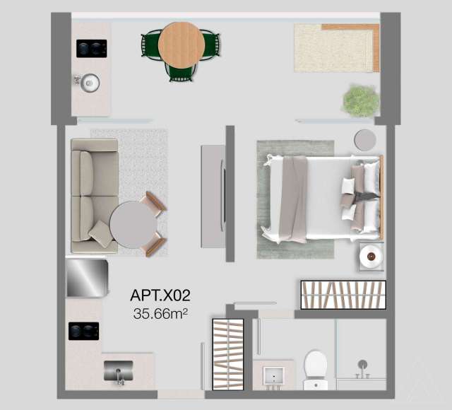 Urban Caminho das Árvores - Apartamento com 1 quarto, de 29m² à venda a partir de R$ 385.000,00