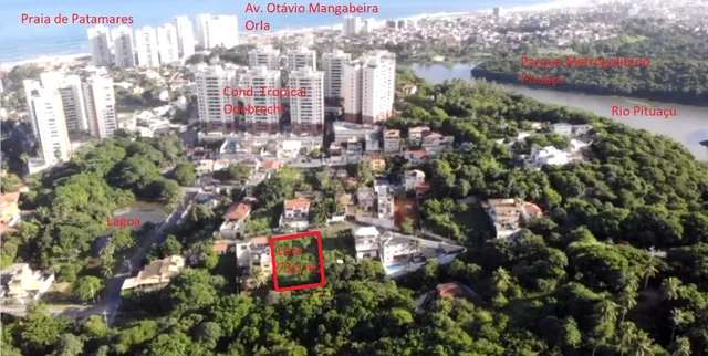 Terreno em Pituaçu com 1.230m² à venda por R$ 1.840.000,00