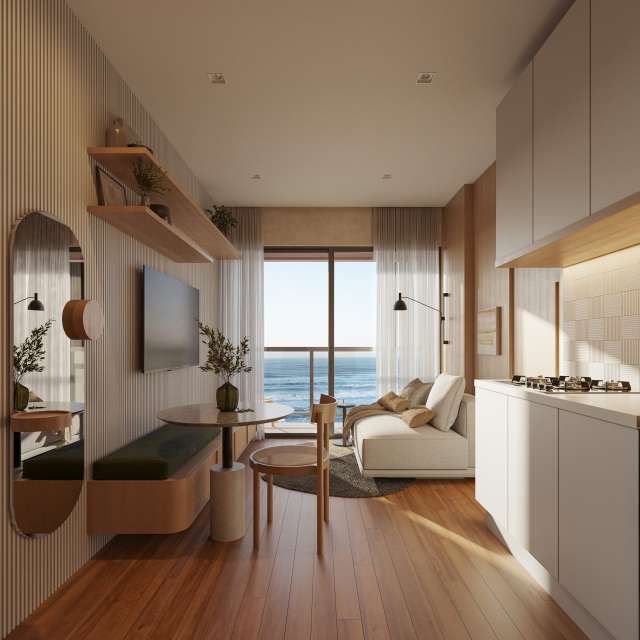 MIRANTTE - APARTAMENTOS STUDIO E QUARTO E SALA NA MELHOR LOCALIZAÇÃO DO COSTA AZUL 