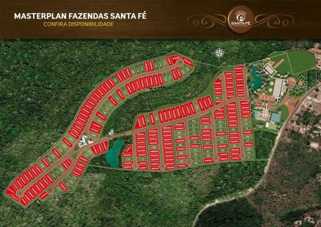 Fazenda Santa Fé -LOTE, de 900m² à venda a partir de R$ 430.000,00 Condomínio no Litoral Norte - Mata de São João 